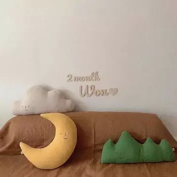 Подушка INS Nordic, милая мультяшная луна, облако, гора, форма, комфортная подушка, украшение для детской комнаты, домашний декор для детской комнаты