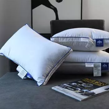 Подушка из 100% гусиного пуха, бытовая подушка из гусиного пуха, одинарный размер, подушка для пятизвездочного отеля, подушка для сна 40x60(1PCS)
