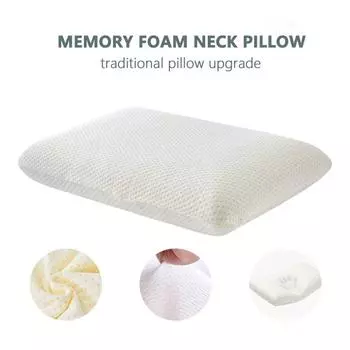 Подушка из бамбукового волокна с эффектом памяти, мягкая и приятная на ощупь, с медленным отскоком, односпальная подушка для шеи и шейного отдела позвоночника, для домашнего использования 50x30x10cm 1pcs