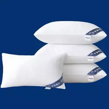 Подушка из цельного хлопка для взрослых, удобная и несминаемая, защита шейного позвонка, основа подушки из перьевого шелка и хлопка для студенческих общежитий