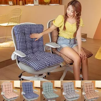 Подушка из цельного материала для уличного садового стула Подушка для стула с высокой спинкой Подушки для стульев со шнурком Модный домашний декор Cojn de silla a cuadros