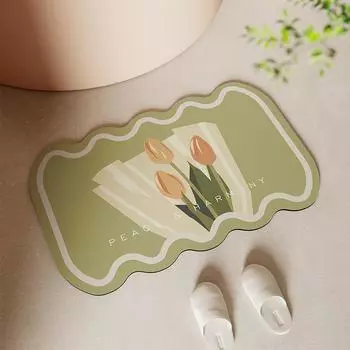 Подушка из диатомовой грязи, впитывающий коврик, коврик для ванной комнаты, туалетная дверь, диатомовая грязь, нескользящий коврик для ванной комнаты и туалета, ковер 40*60