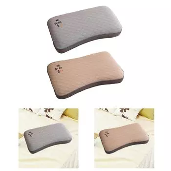 Подушка из гречневой лузги для сна Подушка для поддержки шеи Съемная наволочка для любых положений сна Домашняя шейная подушка серый