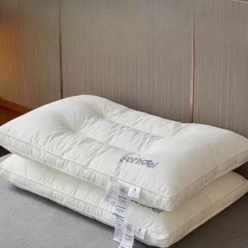 Подушка из хлопка, бытовая подушка для шейного отдела позвоночника, помощь во сне для взрослых, супермягкая низкая подушка, подушка для спальни, антибактериальная подушка 48*74cm