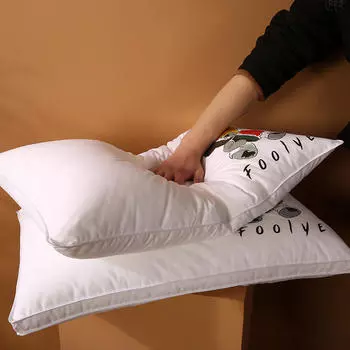 Подушка из хлопкового бархата, подушка для шеи для взрослых студентов, пара из 2 наволочек 48*74