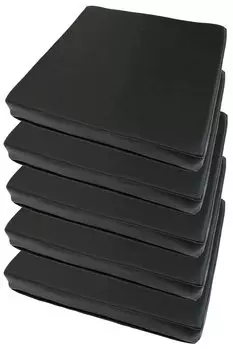 Подушка из кожи Kinku с низкой упругостью и высокой упругостью, колонна 40x40x5 (Черный, 5) чёрный