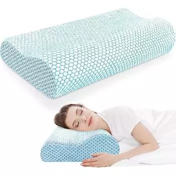 Подушка из пены с эффектом памяти, эргономичная подушка для шеи с профилем шеи, облегчение боли в шее и плечах, ортопедическая подушка для облегчения боли в шее, подходит для бока Standard серый