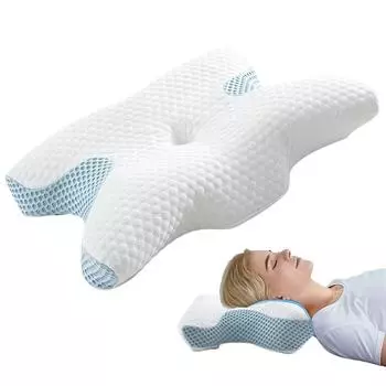 Подушка из пены с эффектом памяти для шеи, поддержка плеч, ортопедическая эргономичная контурная подушка для кровати, подушка для сна сбоку, сзади, для живота 60x40 cm белый