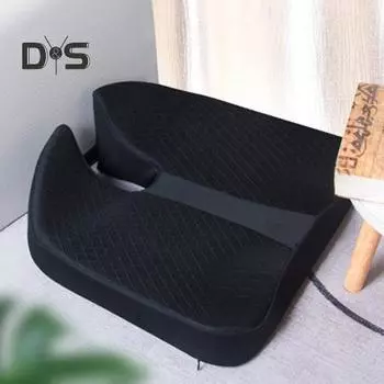 Подушка из пены с эффектом памяти и фиксирующей резинкой, эргономичный дизайн, утолщенная U-образная подушка для сиденья при ишиасе, боли в спине, офисное кресло, автомобильное инвалидное кресло B чёрный