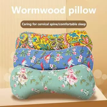 Подушка из полыни, бытовая защитная подушка для шеи ручной работы, подушка для прижигания, костная подушка As shown 1