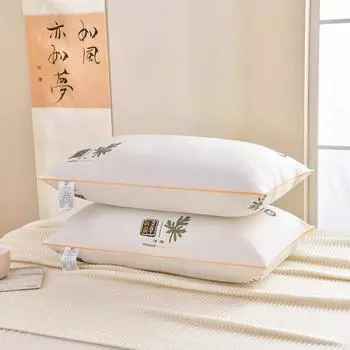 Подушка из полыни, основа из перьевого бархата, удобная подушка для защиты шеи для взрослых 48*74cm