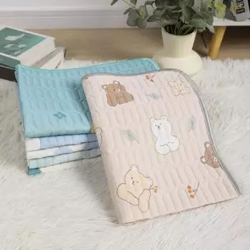 Подушка из шёлка для домашних животных, летняя подстилка для собак, латексный коврик для сна, напольный коврик для кошки, охлаждающий коврик, устойчивый к царапинам, подушка-гнездо M-50x40cm