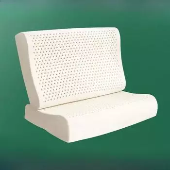 Подушка из тайского натурального латекса для взрослых, прямоугольная подушка с низким сердечником, высокая подушка, массажная подушка с сердечником, студенческая подушка