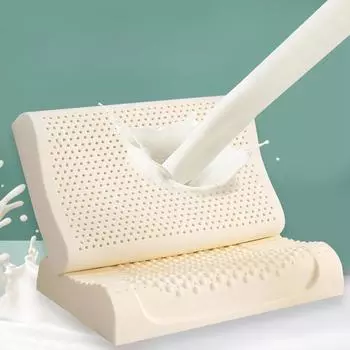 Подушка из тайского натурального латекса, подушка для массажа шейного отдела позвоночника для взрослых, средство для улучшения сна, детская подушка 27x44cm cartoon pillowcase random