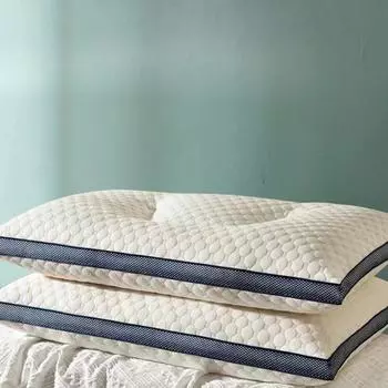 Подушка из трикотажного хлопка, непроминающаяся, 48x74 см, пара, для взрослых, для студентов, для дома, с низкой посадкой 48 * 74cm one