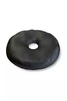 Подушка Kinku Enza Забутон круглая 38x6 (Кожа черная, ПВХ)