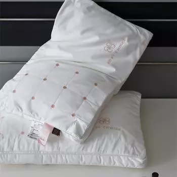 Подушка класса А из шелка Mulberry, двухслойная, трехмерная, антибактериальная, для шеи, подушка для улучшения сна, шелковая подушка с сердцевиной 48*74cm