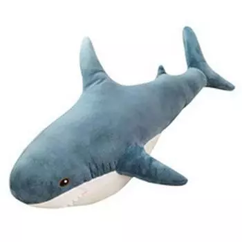 Подушка-кукла «Акула» — украшение для спальни и игрушка для сна 45cm розовый