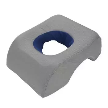 Подушка лицом вниз, мягкая, с центральным отверстием, переносная, подушка для лица, подушка для салона красоты, дома, серая синий