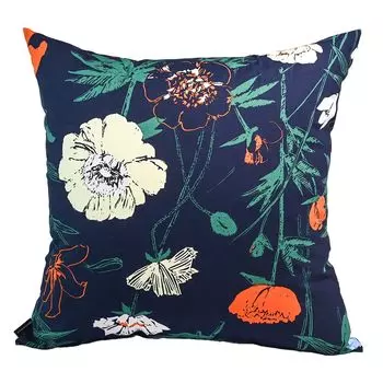 Подушка Marimekko Perenna Темный и 73916 073916 562 Подушка Продается Скандинавский Дизайн Наволочка, 50x50см, Синий, Зеленый, Оранжевый, Желтый, (Обнаженный отдельно),