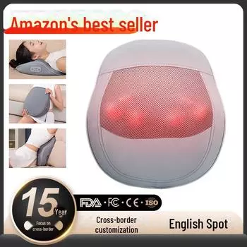 Подушка-массажер для шеи и шейного отдела с функцией прогрева и разминания для спины, плеч и талии RP5 plug-in model