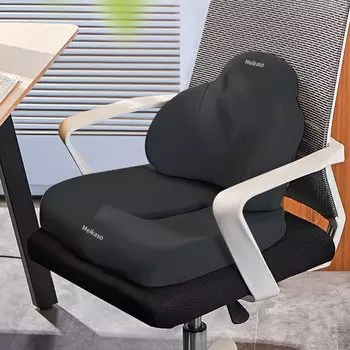 Подушка Meikaso Seat 2 Piece Memory для поясничного отдела, поясничного отдела, тазового отдела, талии, автомобиля, подарок ко Дню уважения к пожилым людям, набор, пена, мода, поддержка,