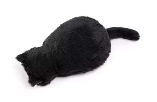 Подушка MeowEver, как настоящий кот, псевдопитомец, черная, в форме подушки