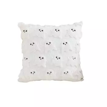 Подушка на Хэллоуин без наполнителя, плюшевая подушка, фестивальное украшение, диван в гостиной, наволочка для спальни. One Size белый