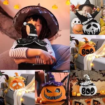 Подушка на Хэллоуин Милая плюшевая игрушка на Хэллоуин Украшение для семейной вечеринки Плюшевая игрушка-подушка Подушка для украшения вечеринки на Хэллоуин One Size