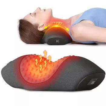 Подушка на шею японского бренда, темная, дышащая, унисекс, подарок, на День матери, День отца, годовщина, [Подлинный продукт] (Подогрев - Серый)