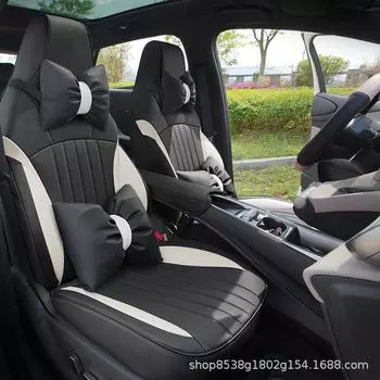 «Подушка на сиденье автомобиля BYD Dolphin Cartoon | Всесезонная, универсальная, подходит для женщин» Standard Edition чёрный/бежевый