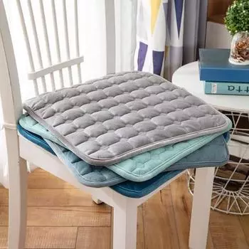 Подушка на стул, мягкая, удобная, уютная, элегантная, минималистичная, аксессуар для ресторана, сиденье из полиэфирного волокна, плюшевая подушка для обеденного стула на зиму 50*50cm E