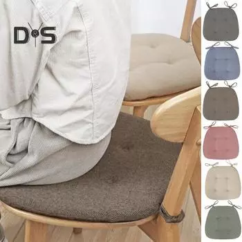 Подушка на стул с нескользящим фиксирующим ремнем, утолщенная губчатая набивка, мягкая эластичная подушка на стул в форме лошадиного копыта, для дома, кухни, офиса, патио, подушка для сиденья