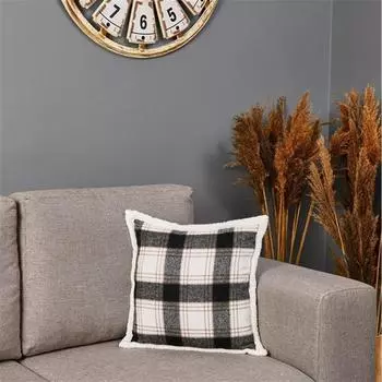 Подушка Nuvomon Black Plaid Welsoft 43x43 см