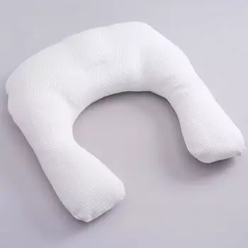 Подушка-обнимашка Подушка-обнимашка Подушка-обнимашка Tencel Моющаяся боковая арочная подушка Сделано в Японии Обычная белая [Производство Nemuri] DUAL-NEO U-образная белый