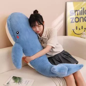 Подушка-одеяло с большой пастью акулы, плюшевая игрушка, кукольная кровать, подушка для спящей куклы, милый подарок для тряпичной куклы 75cm 0.8kg