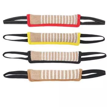 Подушка от укусов собак, износостойкая, льняная, интерактивная, для дрессировки щенков, игрушка-перетягиватель со светоотражающей ручкой для M Reflective Handle Golden Edge