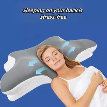 Подушка памяти для сна с бабочкой, медленный отскок, подушка с нулевым давлением для отеля, подушка-бабочка, поддержка шеи, подушка для биологической машины, ядро