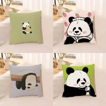 Подушка Панда Наволочка Диван Чехлы Kawaii Осень Тело 40x40cm