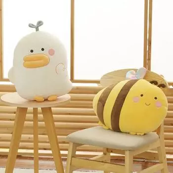 Подушка-пчелка Tyson Lodz Series, плюшевая игрушка «утка», детская подушка для сна, подушка для дивана 40-50cm