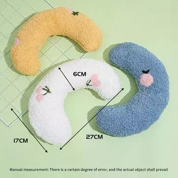 Подушка Pet Little, U-образная, защитная подушка для шеи, подушка для сна, глубокий сон, щенок, котенок, лунная подушка, мягкая и пушистая подушка, товары для животных A4