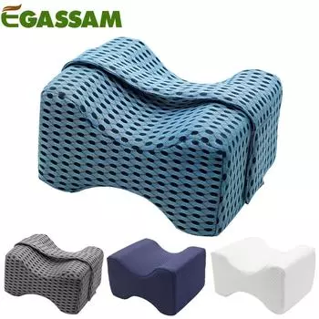 Подушка под колено для спящих на боку - Клиновидная подушка с эффектом памяти - Подушка-распорка для выравнивания позвоночника, боли в спине, поддержка во время беременности