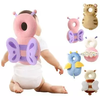 Подушка-подголовник для защиты от падений, защита головы и спины ребенка при ходьбе в форме мультяшного животного, защитная подушка для защиты ребенка от травм фиолетовый