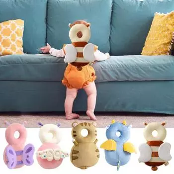 Подушка-подголовник для защиты от падений, защита головы и спины ребенка при ходьбе в форме мультяшного животного, защитная подушка для защиты ребенка от травм фиолетовый