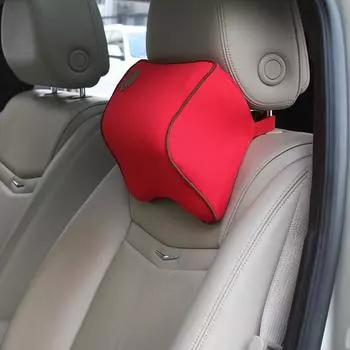 Подушка-подголовник с эффектом памяти для шеи и поясницы - Настраиваемая. красный