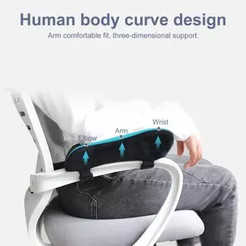 Подушка подлокотника Уютная поддержка рук Плюшевая практичная подушка для офисного стула из пены с эффектом памяти Домашнее использование One Size A