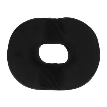Подушка-пончик для сидения из пены с эффектом памяти, эргономичная дышащая полая подушка для офисного кресла, черная