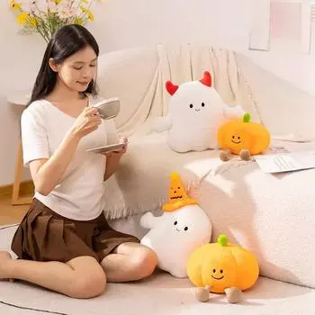 Подушка-призрак на Хэллоуин, тыква, демон, вампир, мягкая подушка, кукла-пародия, праздничное украшение, диван, кукла-мумия, подарок