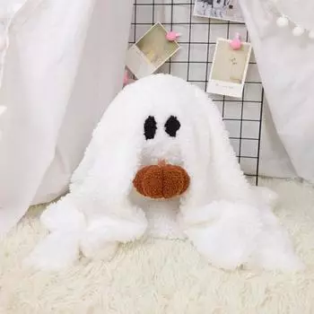 Подушка-призрак, плюшевая тыква, мягкая игрушка, 30 см, круглый шар, украшение на Хэллоуин, подарок на день рождения, Рождество для всех возрастов 30cm белый