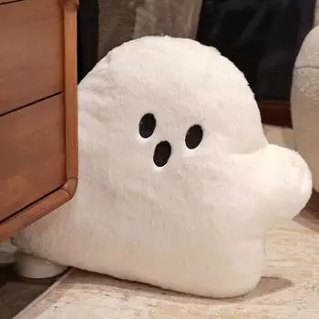 Подушка-призрак в форме облака, подарок на Хэллоуин, милая плюшевая подушка для дивана, декор для гостиной, жуткие подушки для офисного кресла 15x20cm(5.9x7.8in) белый